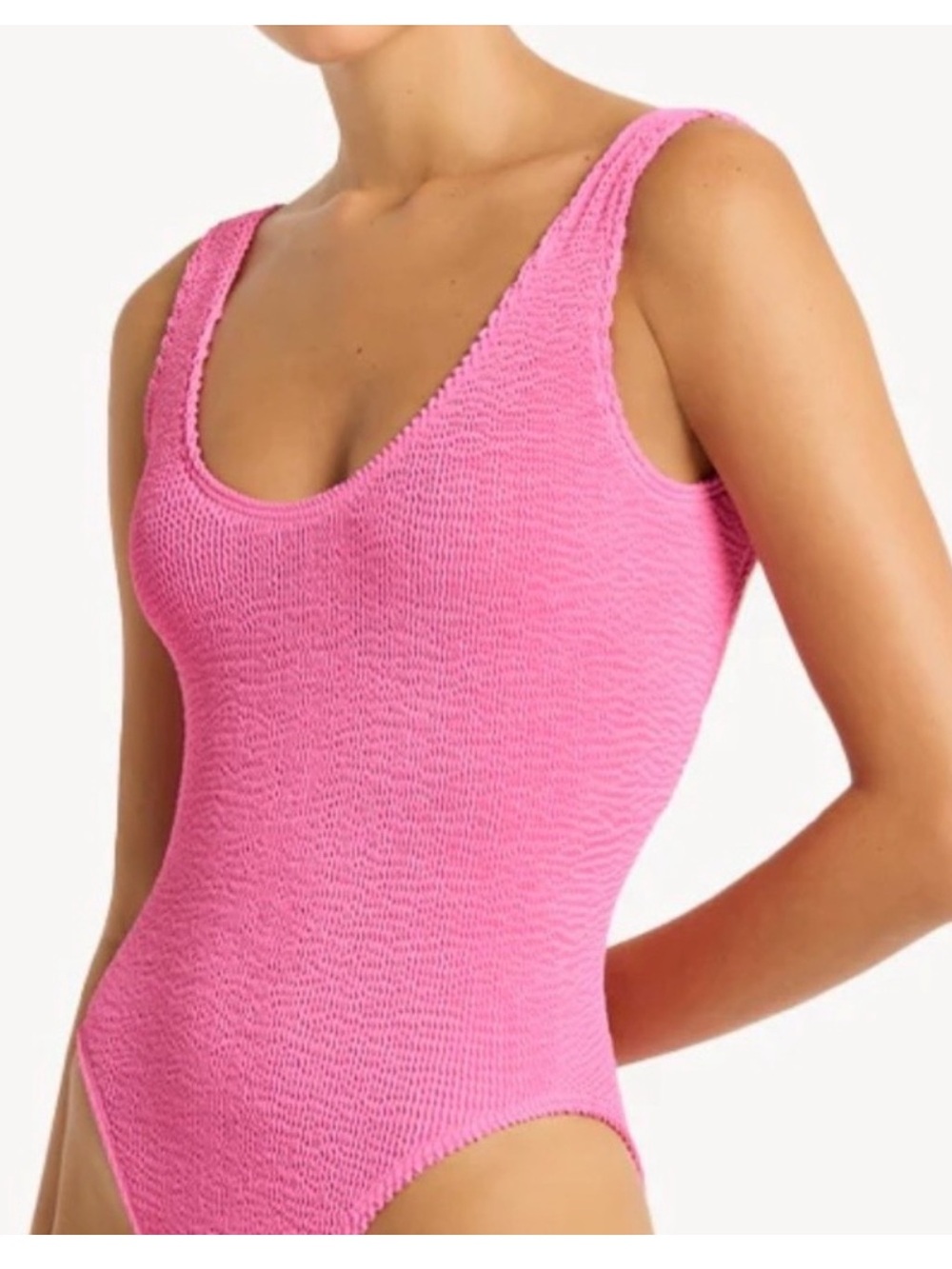 bond-eye Pink Textured One-Piece Swimsuit - Picture 7 of 11